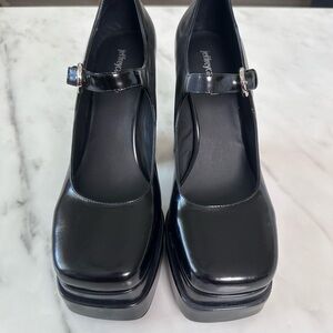 Black Mary Jane Platform Shoes